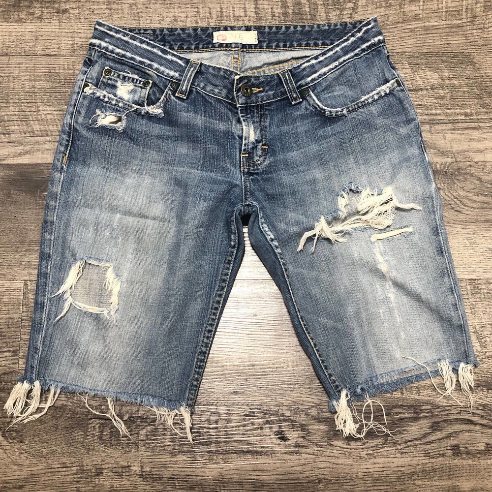 BKE Star cuttoff jean shorts Sz 29 Waist 30” Destroyed Distressed C9